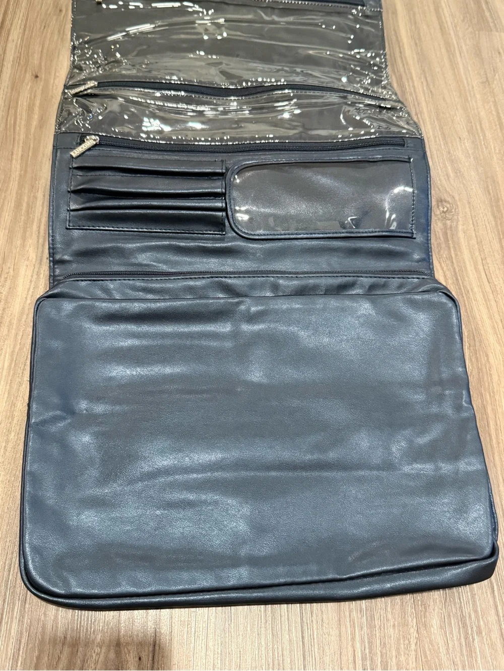 Lancome Navy Blue Foldover Cosmetic Pouch